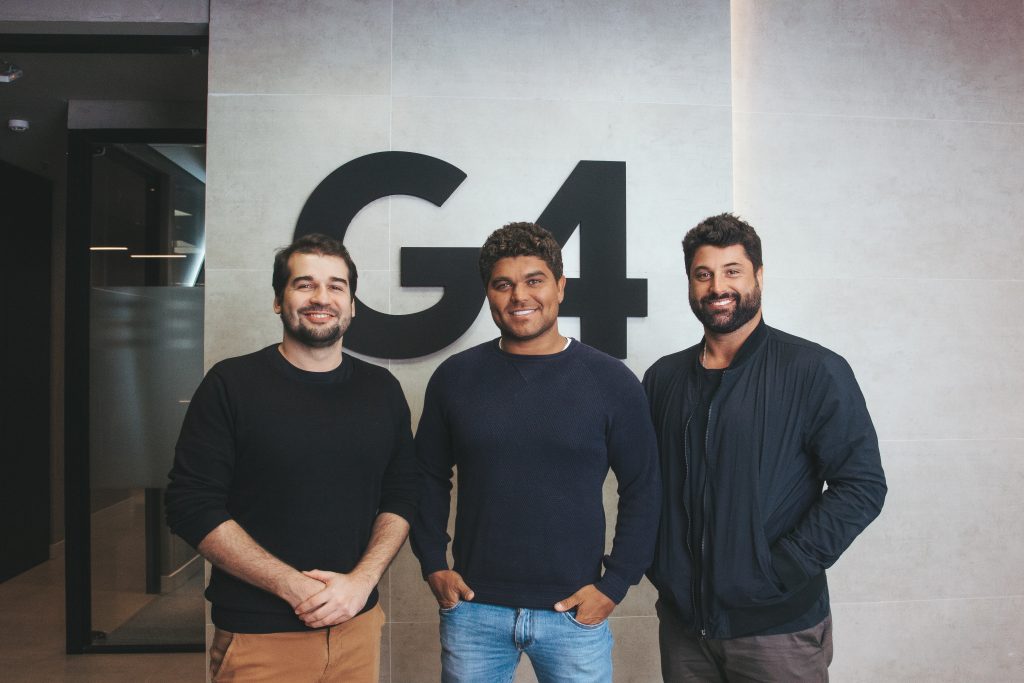 Bruno Nardon, Tallis Gomes e Alfredo Soares, fundadores e mentores do G4 Educação