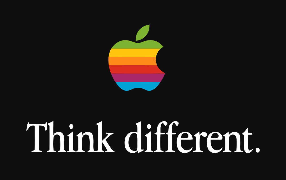 campanha publicitária da Apple intitulada think different