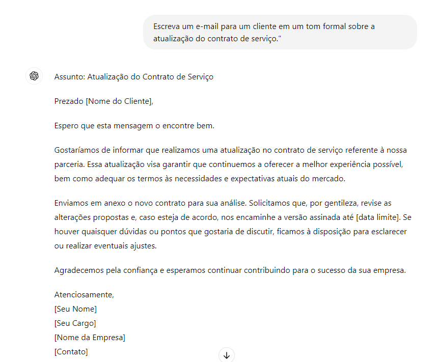 Prompt 1 do Chat GPT para gerar um texto eficaz